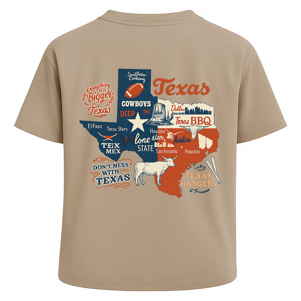 Texas Icons Map Graphic Tee