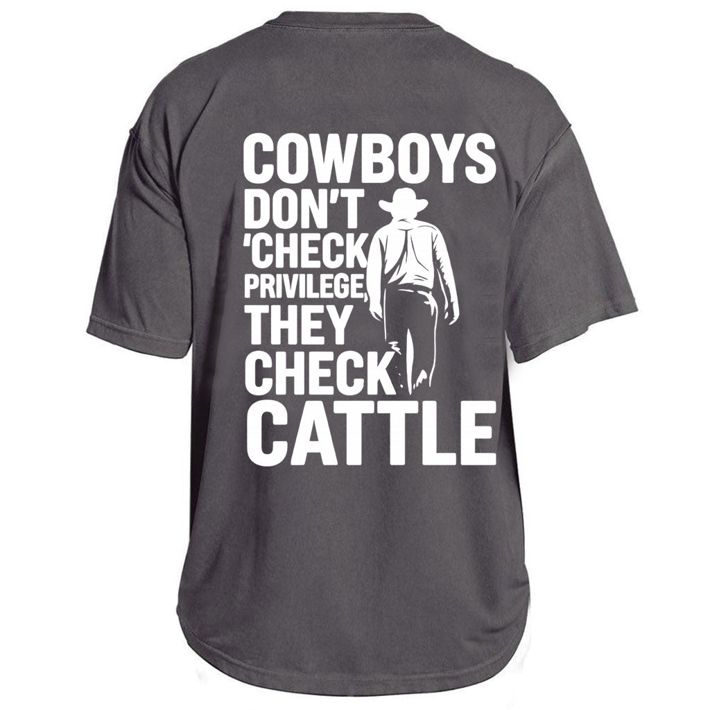 Cowboys Check Cattle Tee