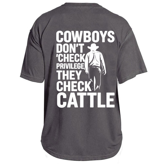 Cowboys Check Cattle Tee