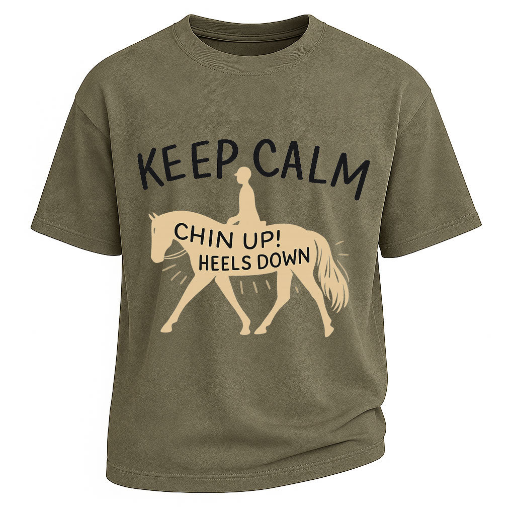 Keep Calm Chin Up Horse Tee
