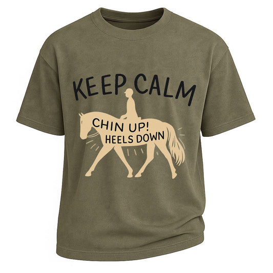 Keep Calm Chin Up Horse Tee