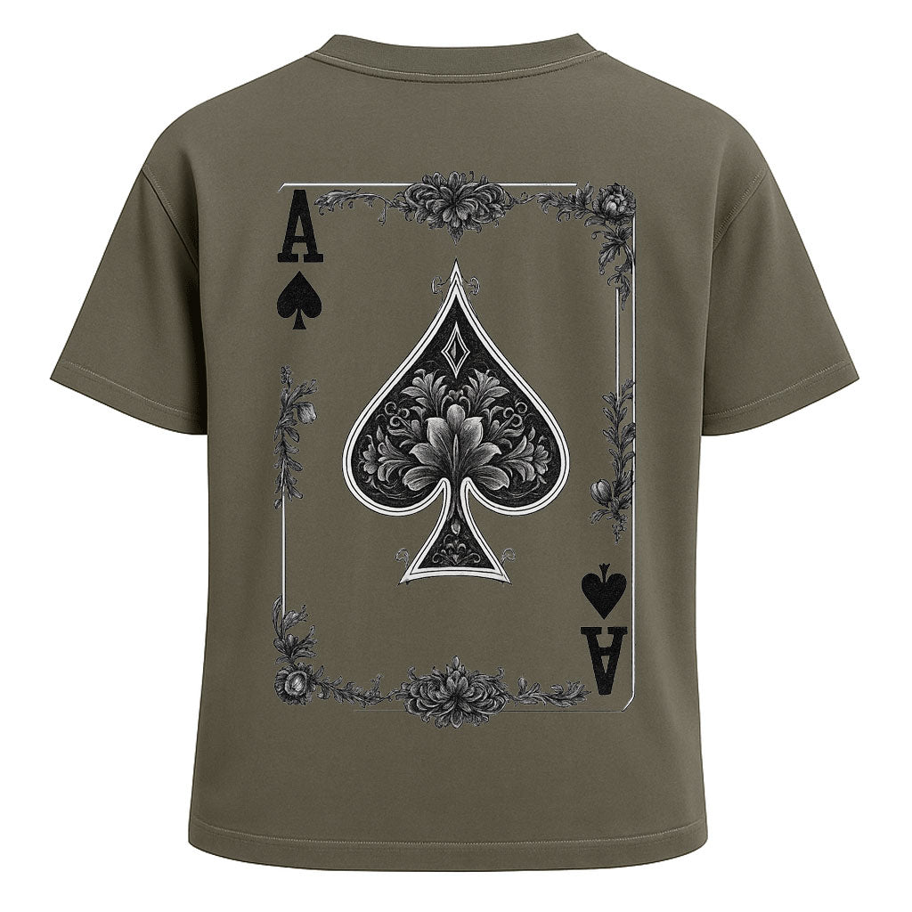 Ace of Spades Skull Poker Tee