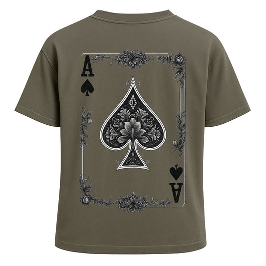 Ace of Spades Skull Poker Tee