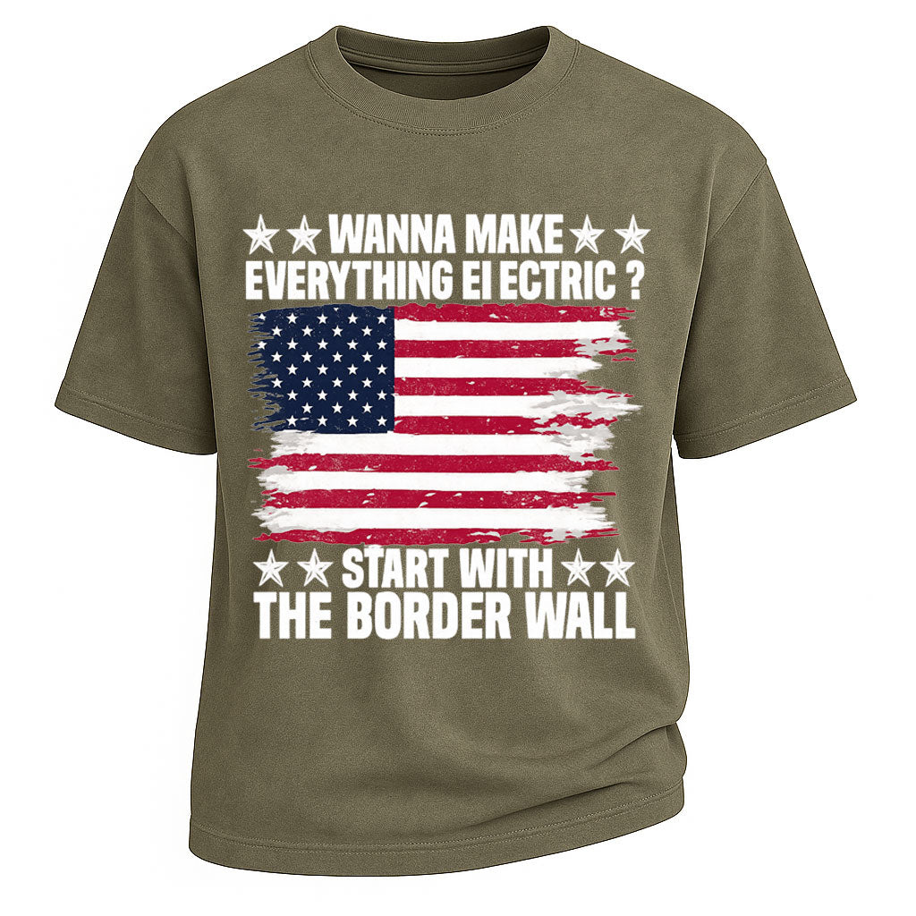 Electric Border Wall Patriotic Tee