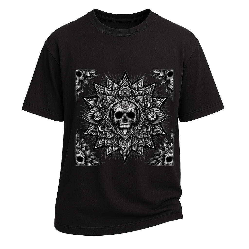 Skull Mandala Art Tee