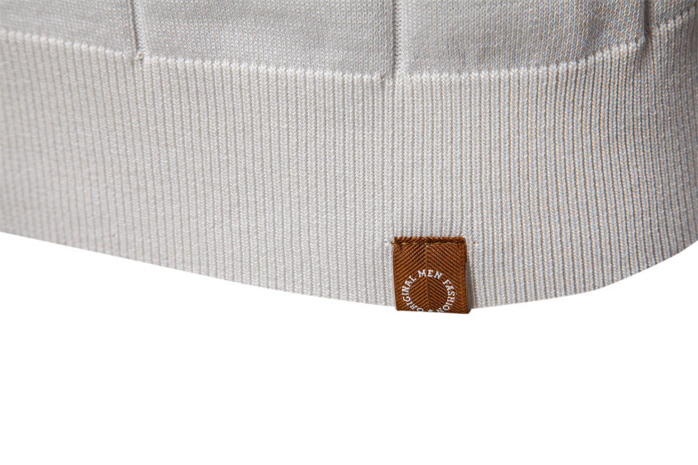 Men's Business Casual Woolen Knitted Polo Shirts