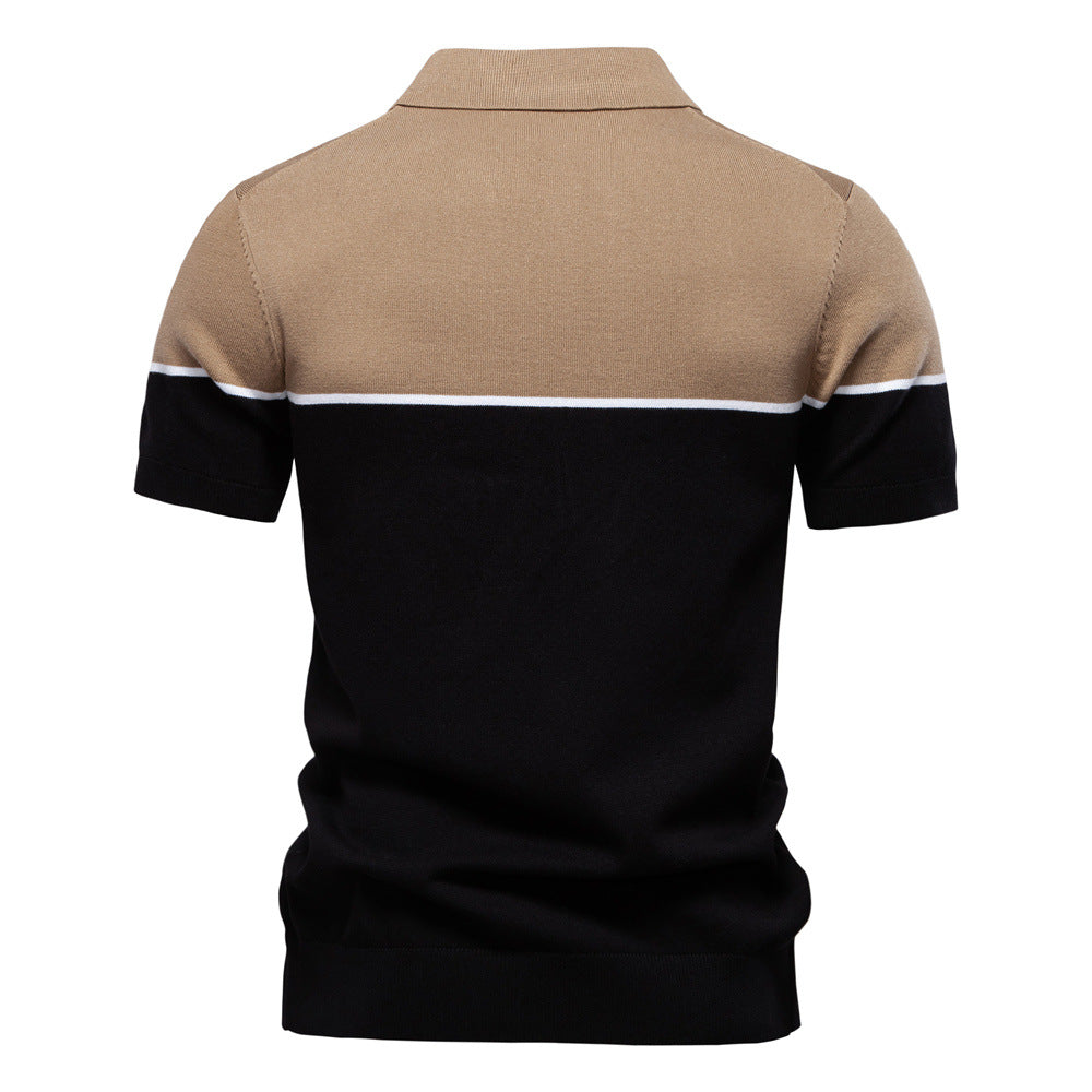 Men's Short Sleeved Knitted Polo Shirts