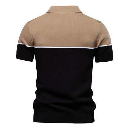 Men's Short Sleeved Knitted Polo Shirts