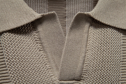 Men’s Striped Knit Polo Shirts