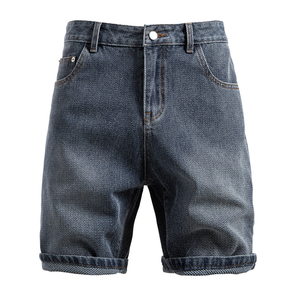 Men’s Retro Straight Denim Shorts