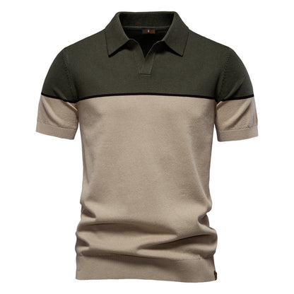 Men's Short Sleeved Knitted Polo Shirts