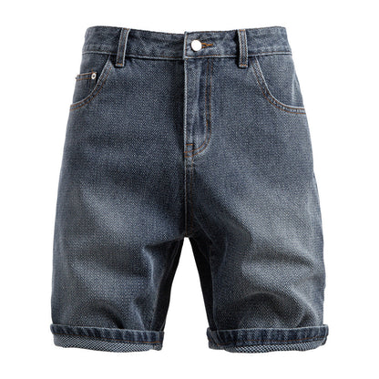Men’s Retro Straight Denim Shorts