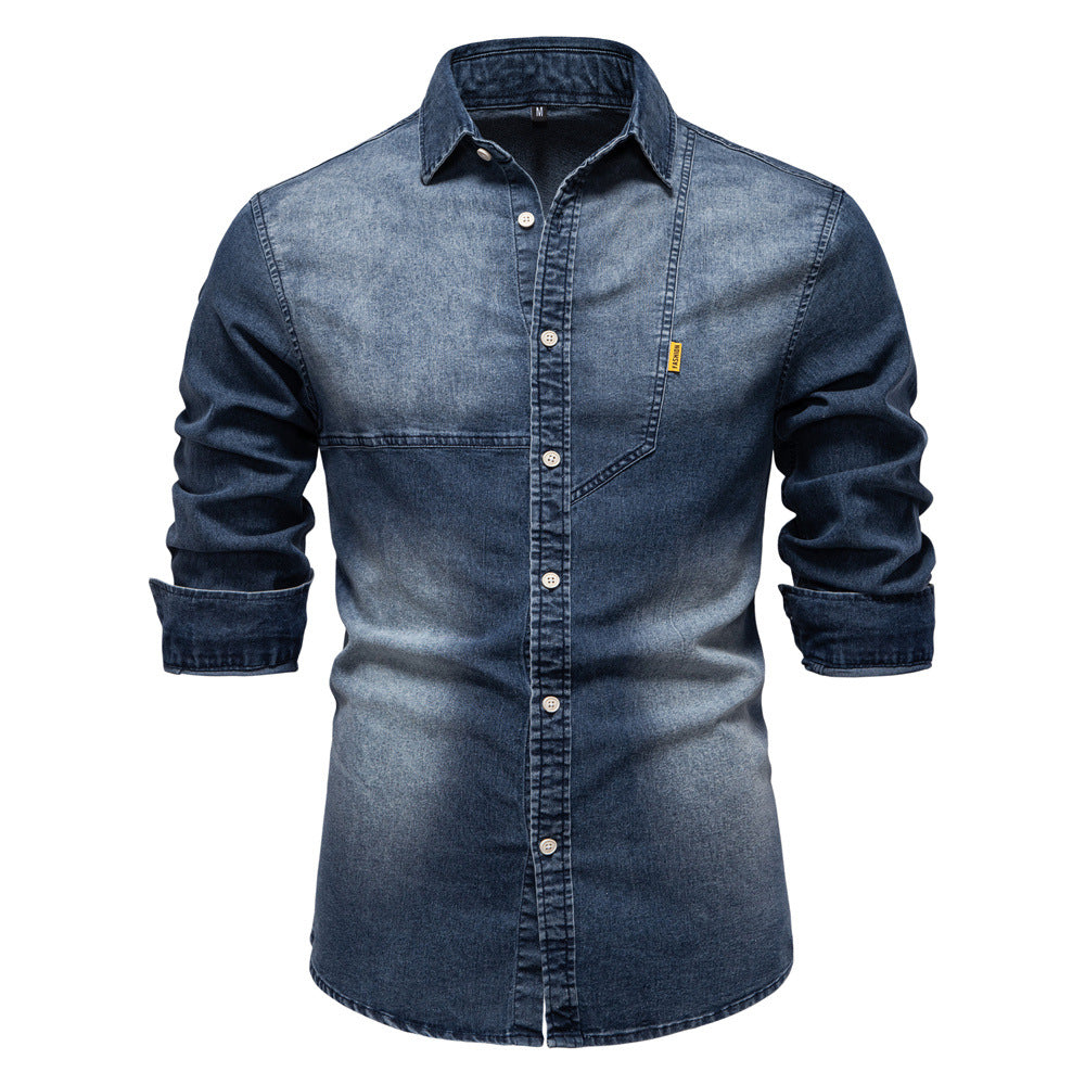 Men's Casual Long Sleeve Denim Shirts