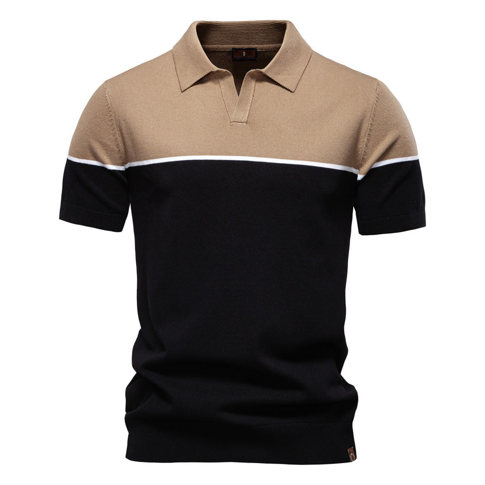 Men's Short Sleeved Knitted Polo Shirts