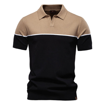Men's Short Sleeved Knitted Polo Shirts