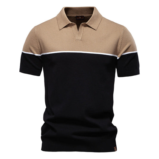 Men's Short Sleeved Knitted Polo Shirts