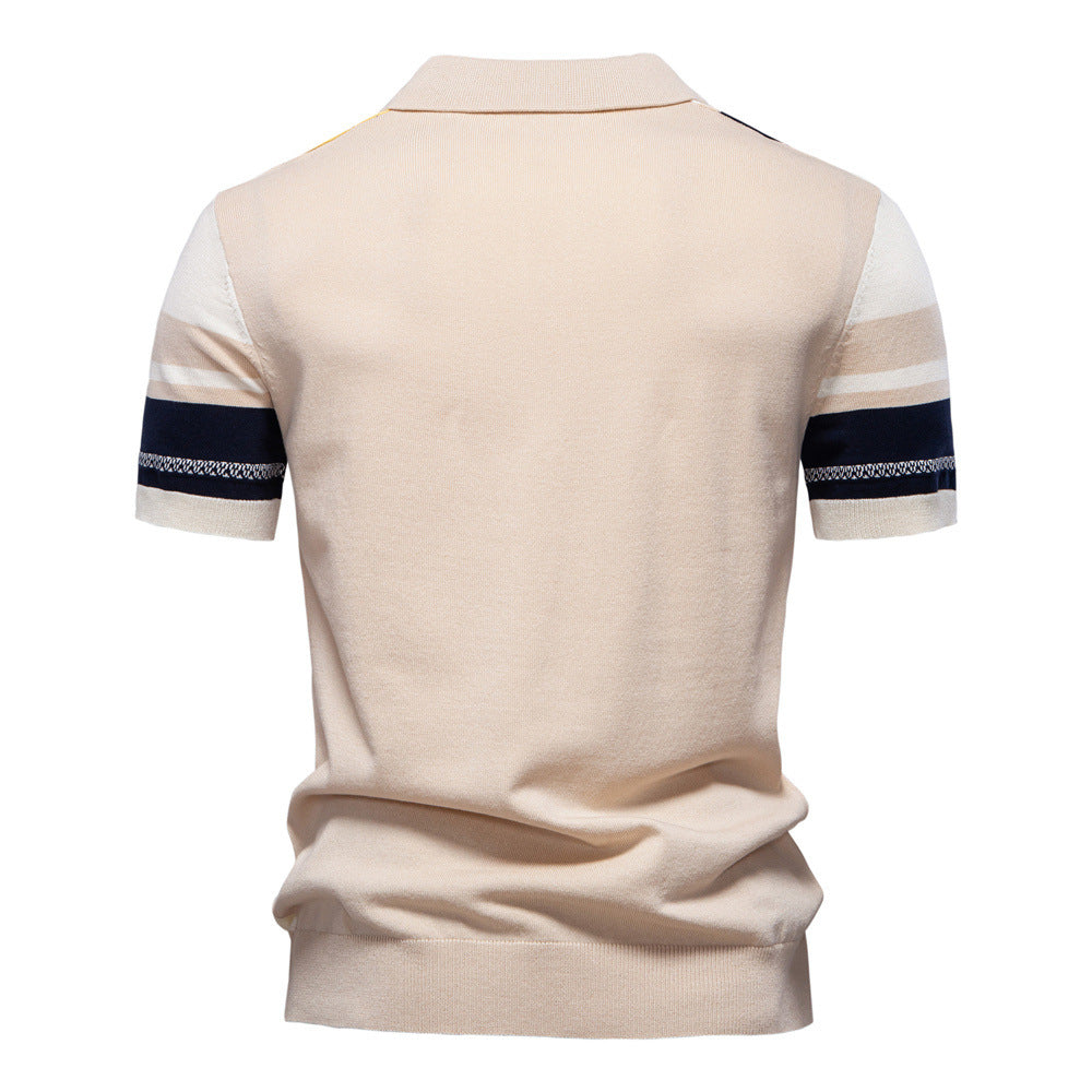 Men’s Striped Jacquard Polo Shirts