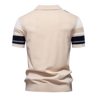 Men’s Striped Jacquard Polo Shirts