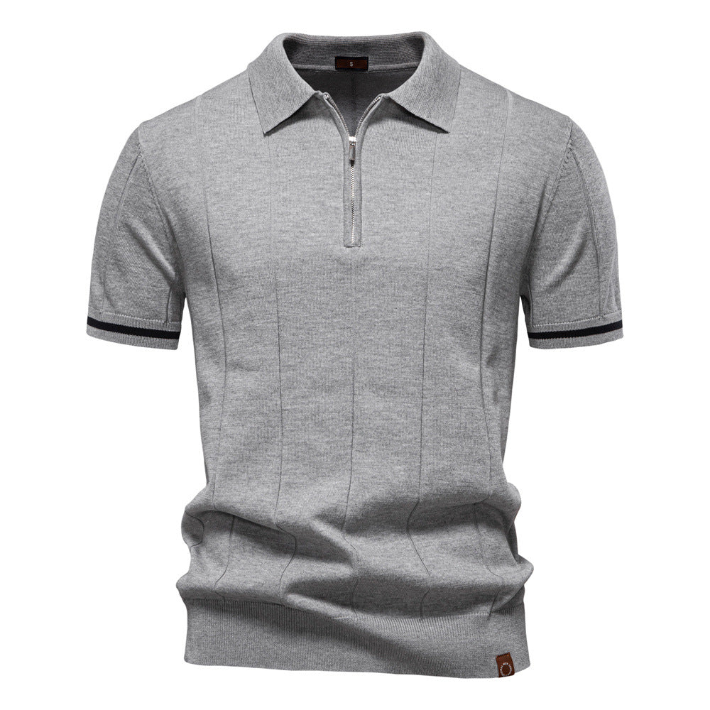 Men's Business Casual Woolen Knitted Polo Shirts