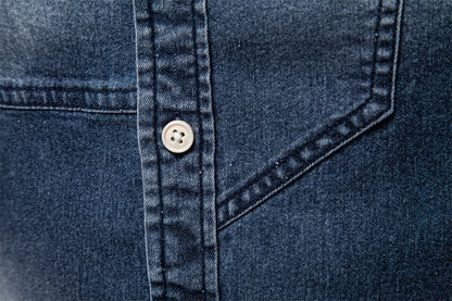 Men's Casual Long Sleeve Denim Shirts