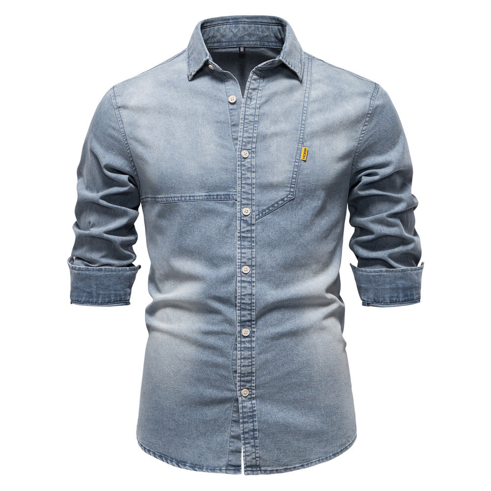 Men's Casual Long Sleeve Denim Shirts