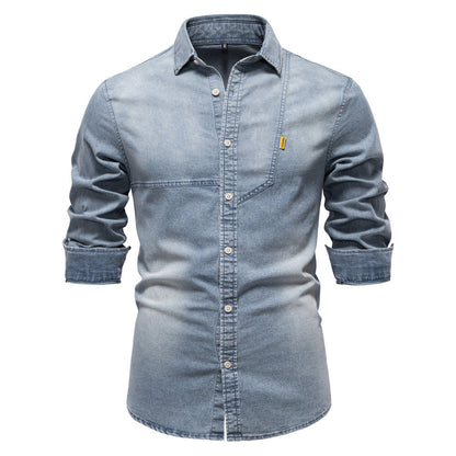 Men's Casual Long Sleeve Denim Shirts