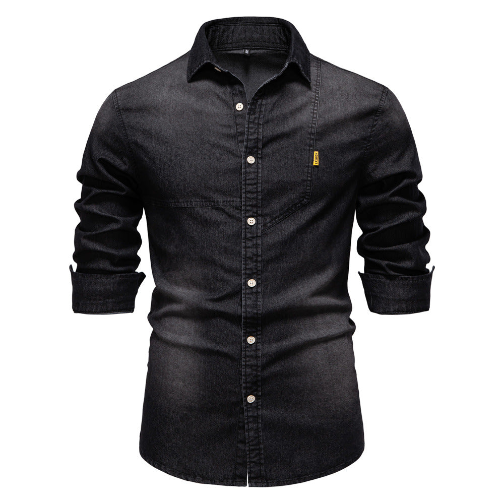 Men's Casual Long Sleeve Denim Shirts