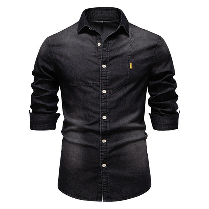 Men's Casual Long Sleeve Denim Shirts
