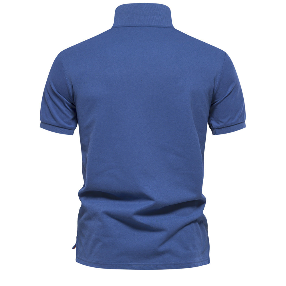 Men’s Gradient Floral Cotton Polo Shirts