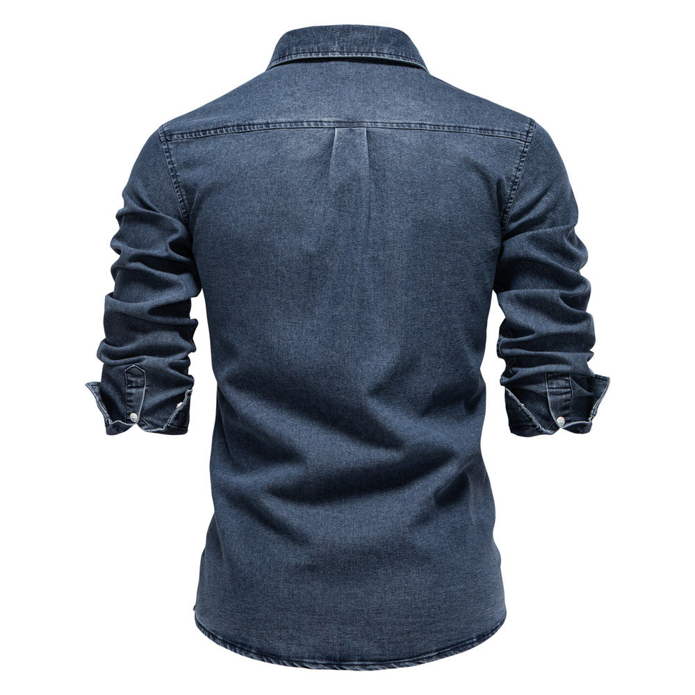 Men's Casual Long Sleeve Denim Shirts