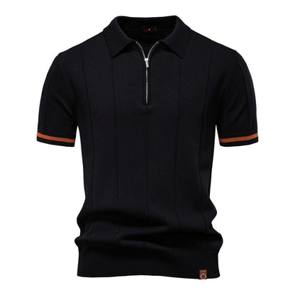 Men's Business Casual Woolen Knitted Polo Shirts