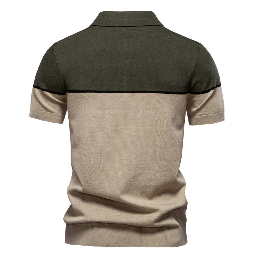 Men's Short Sleeved Knitted Polo Shirts