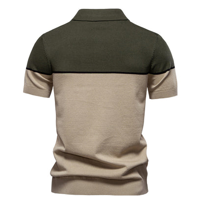 Men's Short Sleeved Knitted Polo Shirts