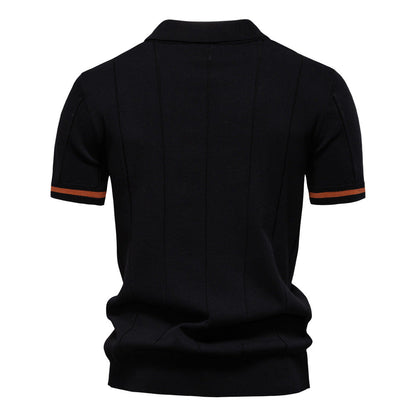 Men's Business Casual Woolen Knitted Polo Shirts