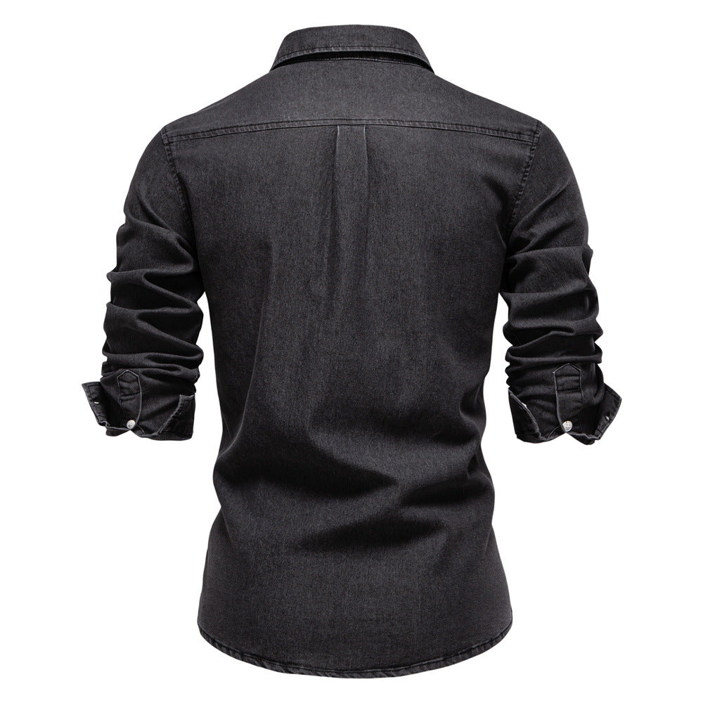 Men's Casual Long Sleeve Denim Shirts