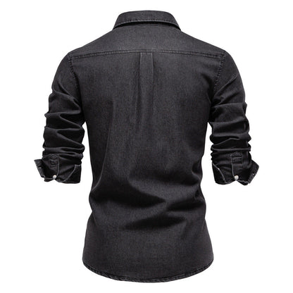 Men's Casual Long Sleeve Denim Shirts