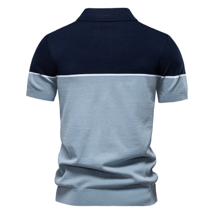 Men's Short Sleeved Knitted Polo Shirts