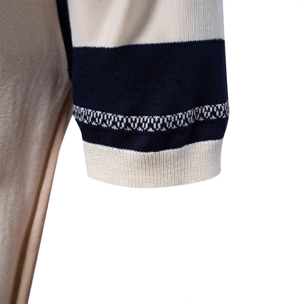 Men’s Striped Jacquard Polo Shirts