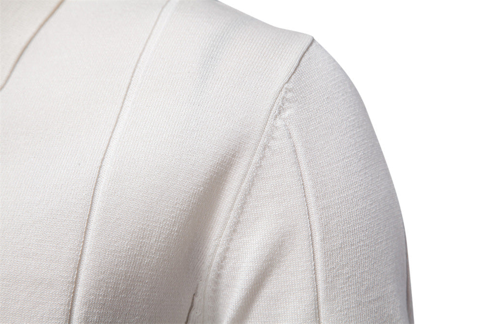 Men's Business Casual Woolen Knitted Polo Shirts