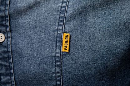 Men's Casual Long Sleeve Denim Shirts