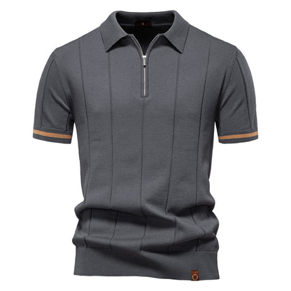 Men's Business Casual Woolen Knitted Polo Shirts