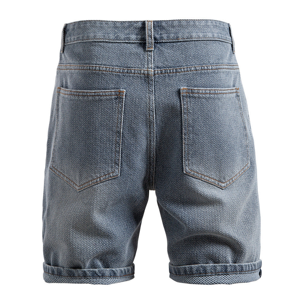 Men’s Retro Straight Denim Shorts