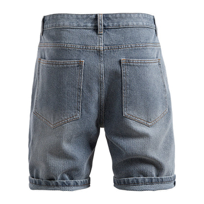 Men’s Retro Straight Denim Shorts