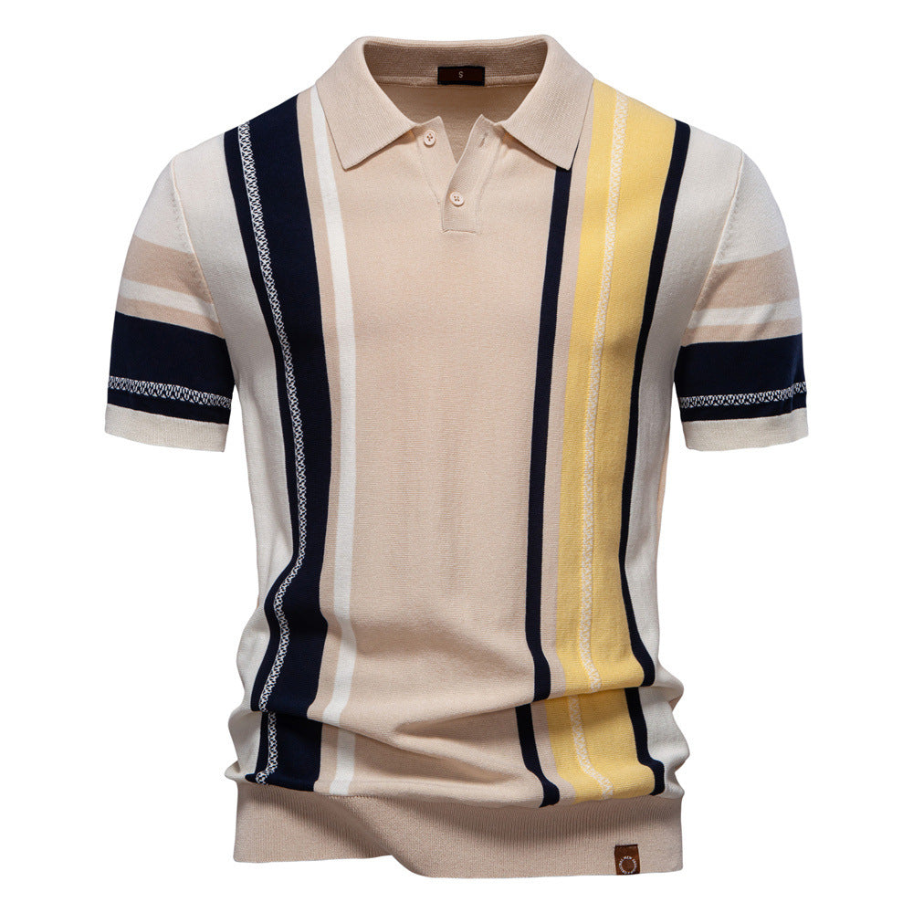 Men’s Striped Jacquard Polo Shirts
