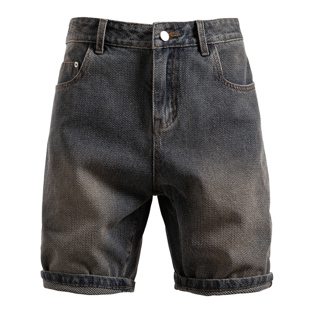 Men’s Retro Straight Denim Shorts
