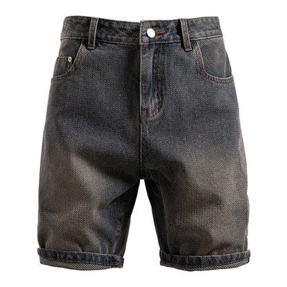 Men’s Retro Straight Denim Shorts