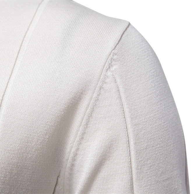 Men's Business Casual Woolen Knitted Polo Shirts