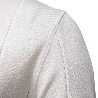 Men's Business Casual Woolen Knitted Polo Shirts