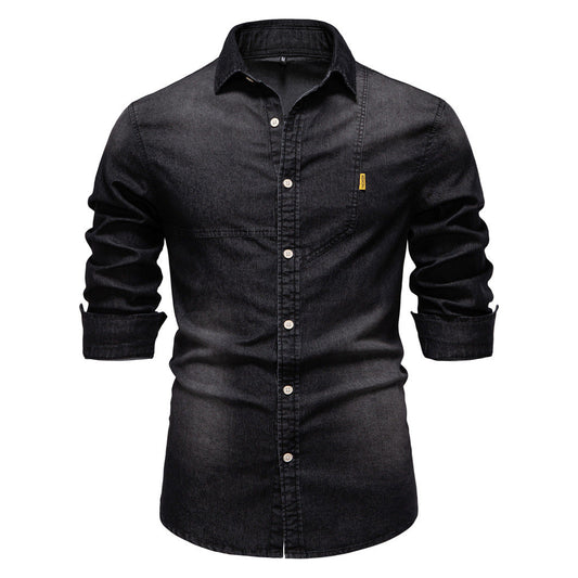 Men's Casual Long Sleeve Denim Shirts