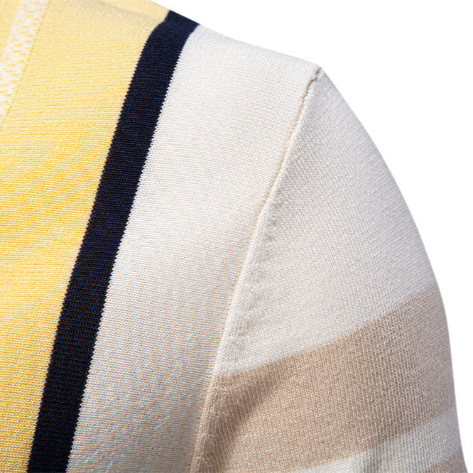 Men’s Striped Jacquard Polo Shirts
